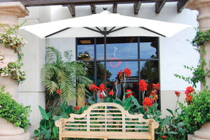 Galtech 772 3.5' x 7' Half Wall Rectangle Aluminum Umbrella