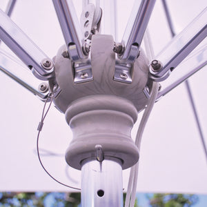 Galtech 781 11' Deluxe Commercial Four Pulley Lift Outdoor Market Umbrella