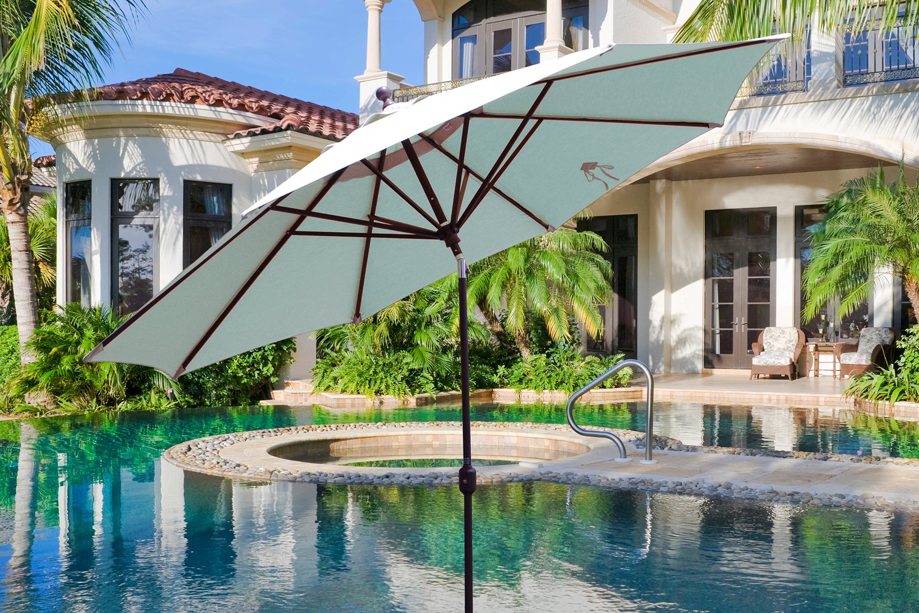 Galtech 789 11' Aluminum Outdoor Market Umbrella with Deluxe Auto Tilt – Willow Creek Designs