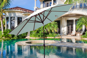 Galtech 789 11' Aluminum Outdoor Market Umbrella with Deluxe Auto Tilt – Willow Creek Designs