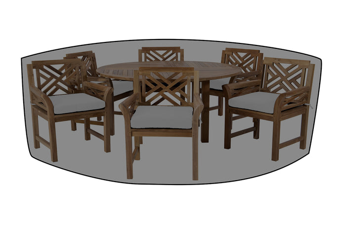 7 pc Monterey Teak Arm Dining Set with 60