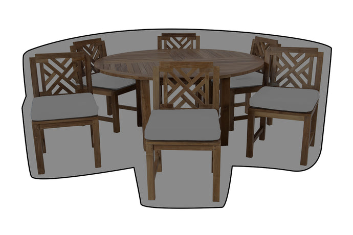 7 pc Monterey Teak Armless Dining Set with 60