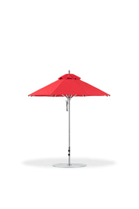 Frankford 845CAM 7.5' Greenwich Pulley Lift Aluminum Market Umbrella