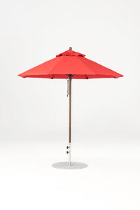 7.5'x7.5' Square Monterey Pulley Lift Fiberglass Market Umbrella