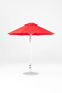 6.5'x6.5' Square Monterey Crank Lift Fiberglass Market Umbrella- No Tilt
