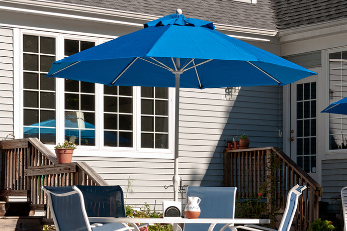 Frankford 854FMC 9' Monterey Crank Lift Fiberglass Market Umbrella- No Tilt