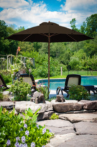 7.5' Monterey Pulley Lift Fiberglass Market Umbrella