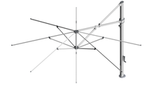 Frankford 883ECU 10' x 10' Square Eclipse Crank Lift Cantilever Outdoor Market Umbrella