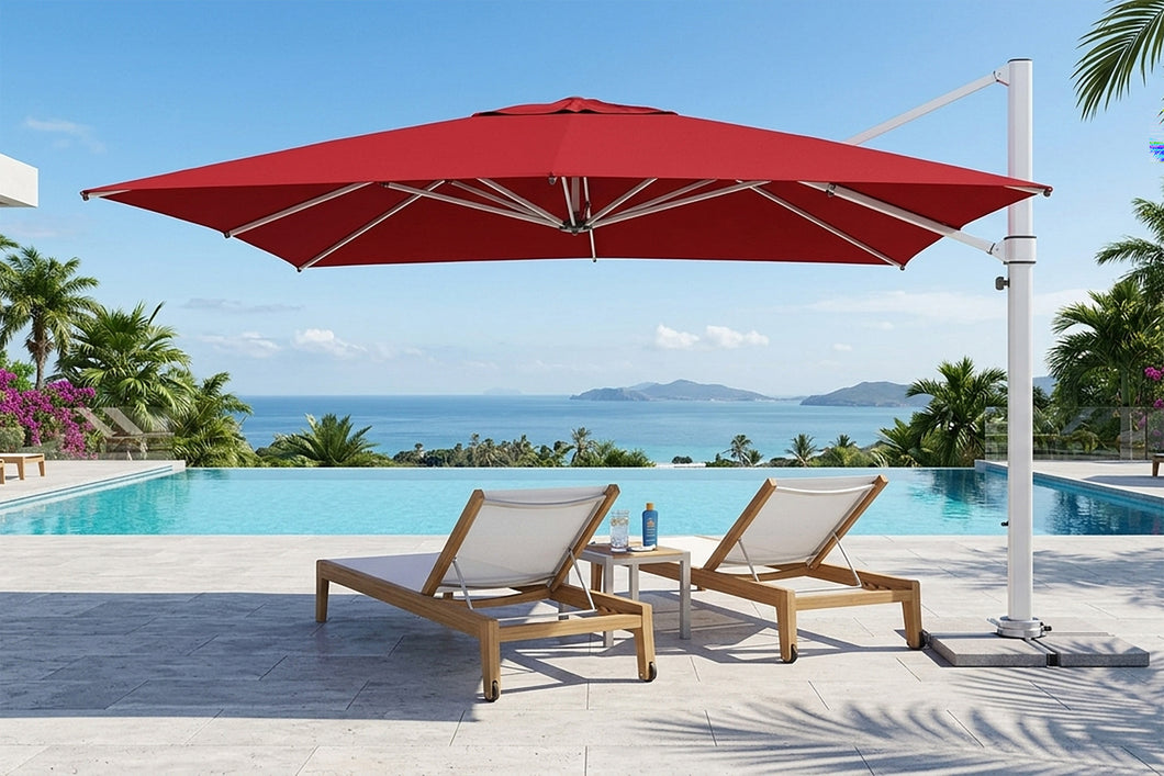 Frankford 882ARU-R 8.5' x 11' Aurora Aluminum Auto Til Cantilever Outd – Willow Creek Designs