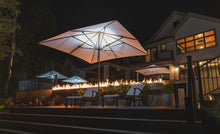 Frankford 882CAM 8.5' x 11'' G-Series Greenwich Pulley Lift Giant Aluminum Market Umbrella