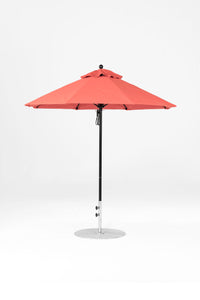 7.5'x7.5' Square Monterey Crank Lift Fiberglass Market Umbrella- No Tilt