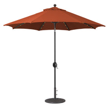 Galtech 936 9' Octagon Auto Tilt Crank Lift Umbrella with LED Lights