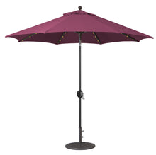 Galtech 936 9' Octagon Auto Tilt Crank Lift Umbrella with LED Lights