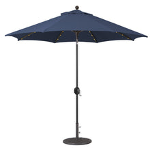 Galtech 936 9' Octagon Auto Tilt Crank Lift Umbrella with LED Lights