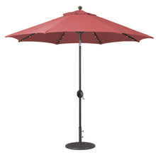 Galtech 936 9' Octagon Auto Tilt Crank Lift Umbrella with LED Lights