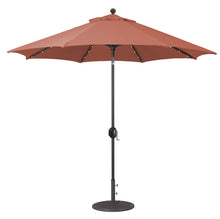 Galtech 936 9' Octagon Auto Tilt Crank Lift Umbrella with LED Lights