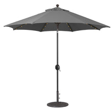 Galtech 936 9' Octagon Auto Tilt Crank Lift Umbrella with LED Lights