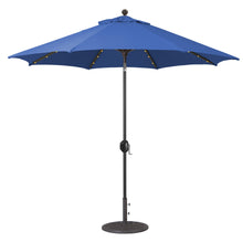 Galtech 936 9' Octagon Auto Tilt Crank Lift Umbrella with LED Lights