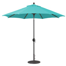 Galtech 936 9' Octagon Auto Tilt Crank Lift Umbrella with LED Lights