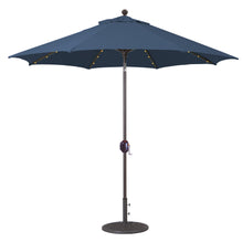 Galtech 936 9' Octagon Auto Tilt Crank Lift Umbrella with LED Lights