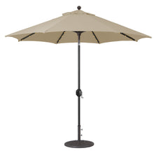 Galtech 936 9' Octagon Auto Tilt Crank Lift Umbrella with LED Lights