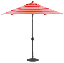 Galtech 936 9' Octagon Auto Tilt Crank Lift Umbrella with LED Lights