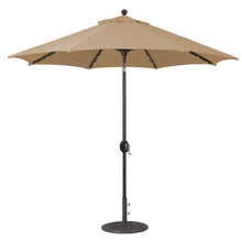 Galtech 936 9' Octagon Auto Tilt Crank Lift Umbrella with LED Lights