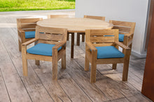 7 pc Pacific Teak Dining Set with 60" Round Dining Table
