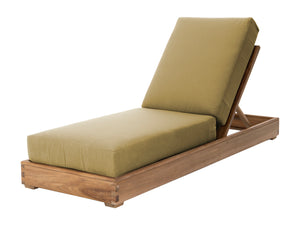 Set of 2 Chatsworth Teak Outdoor Chaise Lounger. Sunbrella Cushion.