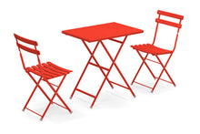 3 pc EMU Arc en Ciel Bistro Set with Folding Chairs and Table
