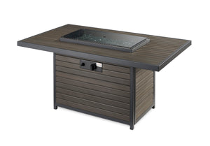 Outdoor Greatroom BRK-1224 Brooks Rectangular Gas Fire Pit Table