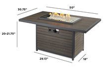 Outdoor Greatroom BRK-1224 Brooks Rectangular Gas Fire Pit Table