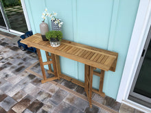 Teak Outdoor Drop Leaf Bar Table
