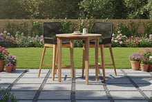 3 pc Beverly Rope & Teak Bar Set with 40" Round Bar Table