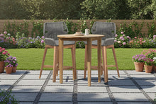 3 pc Beverly Rope & Teak Bar Set with 40" Round Bar Table