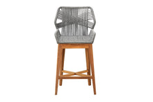 Beverly Rope & Teak Outdoor Bar Stool