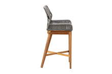 Beverly Rope & Teak Outdoor Bar Stool