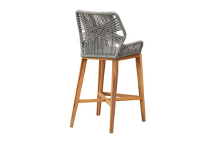 Beverly Rope & Teak Outdoor Bar Stool