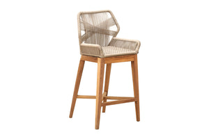 Beverly Rope & Teak Outdoor Bar Stool