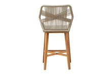 Beverly Rope & Teak Outdoor Bar Stool