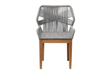 Set of 2 Beverly Rope & Teak Outdoor Dining Chair