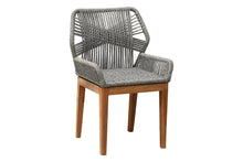 Set of 2 Beverly Rope & Teak Outdoor Dining Chair
