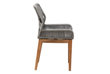 Set of 2 Beverly Rope & Teak Outdoor Dining Chair