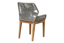 Set of 2 Beverly Rope & Teak Outdoor Dining Chair