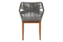Set of 2 Beverly Rope & Teak Outdoor Dining Chair