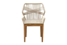Set of 2 Beverly Rope & Teak Outdoor Dining Chair