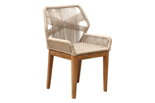 Set of 2 Beverly Rope & Teak Outdoor Dining Chair