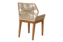 Set of 2 Beverly Rope & Teak Outdoor Dining Chair