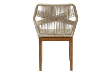 Set of 2 Beverly Rope & Teak Outdoor Dining Chair