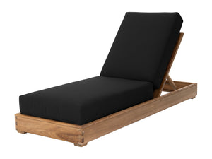 Set of 2 Chatsworth Teak Outdoor Chaise Lounger. Sunbrella Cushion.